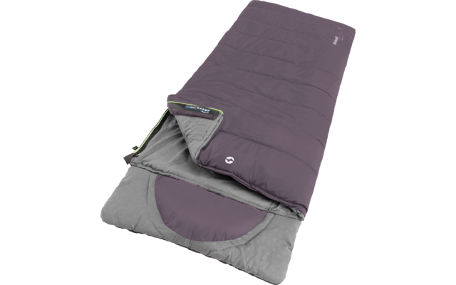 Outwell DS Contour saco de dormir 220 cm púrpura oscuro cremallera izquierda