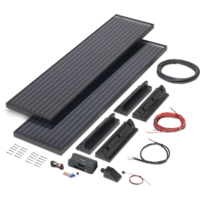 Büttner Elektronik Solar-Komplettanlage Power Blackline Solar Kit MT 150 / 2 x 75 W