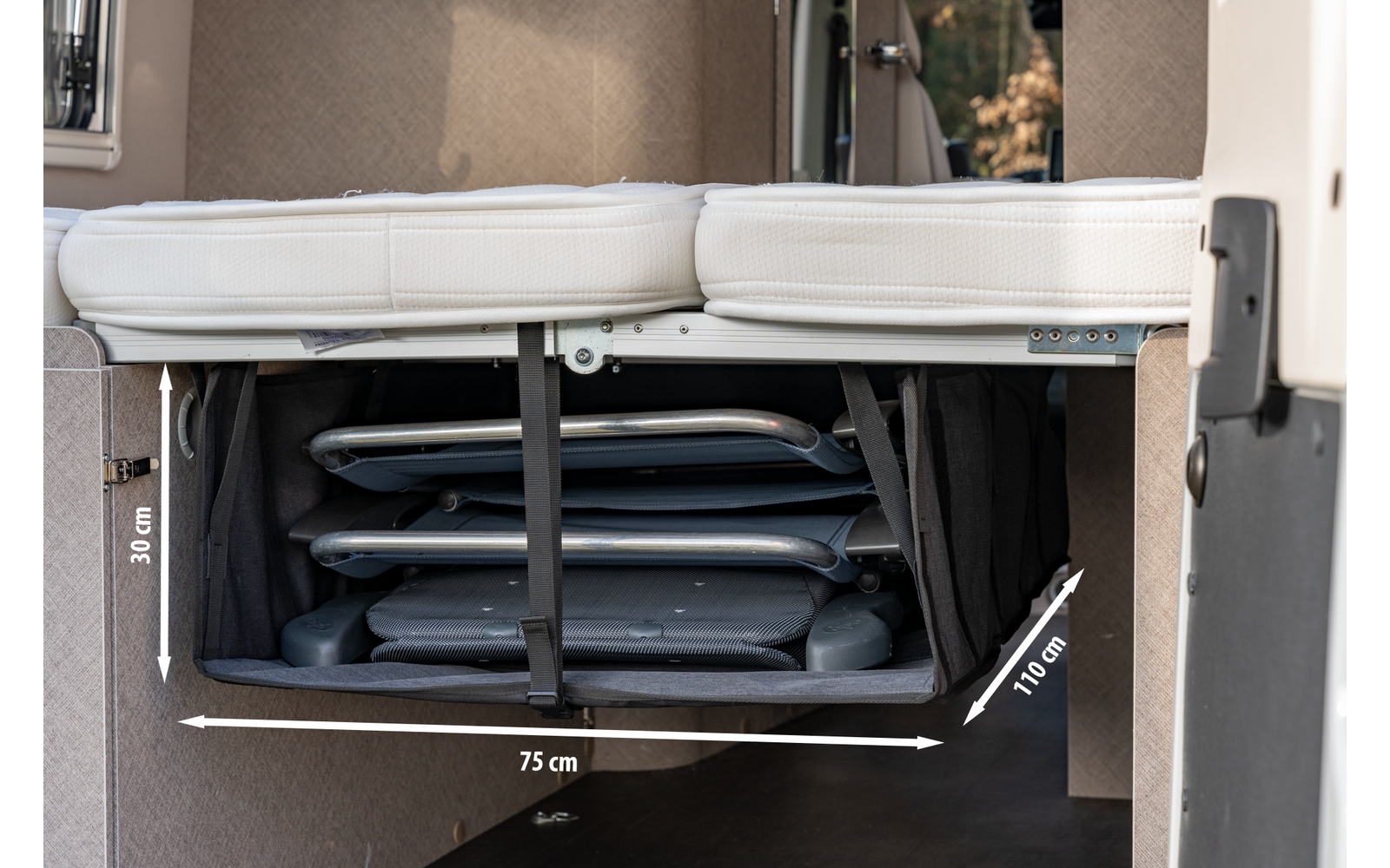 Produktbild Berger faltbare Stauraumtasche horizontal f&uuml;r Campingm&ouml;bel 1