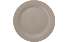 Ein leerer, weißer Teller von oben aufgenommen