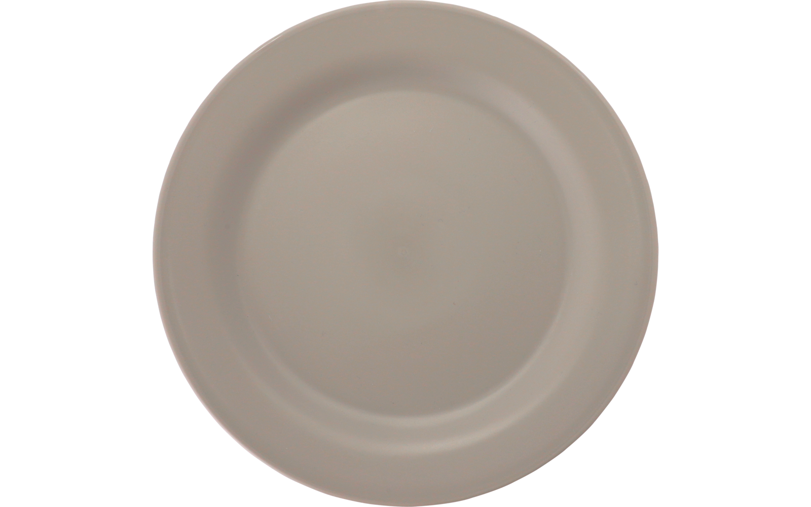 Ein leerer, weißer Teller von oben aufgenommen