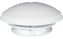 Knorz Dachlüfter 190 mm mit Schlauchanschluss 60 mm weiß