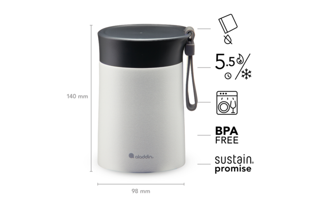 Aladdin Bistro Lunch thermal mug 0.4 liters stone gray