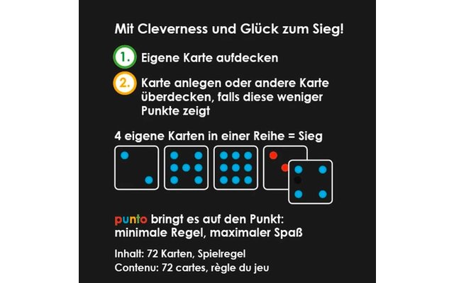 Product afbeelding Game Factory Punto Kartenspiel Schnelles Strategiespiel f&uuml;r 2-4 Spieler ab 7 Jahren 1