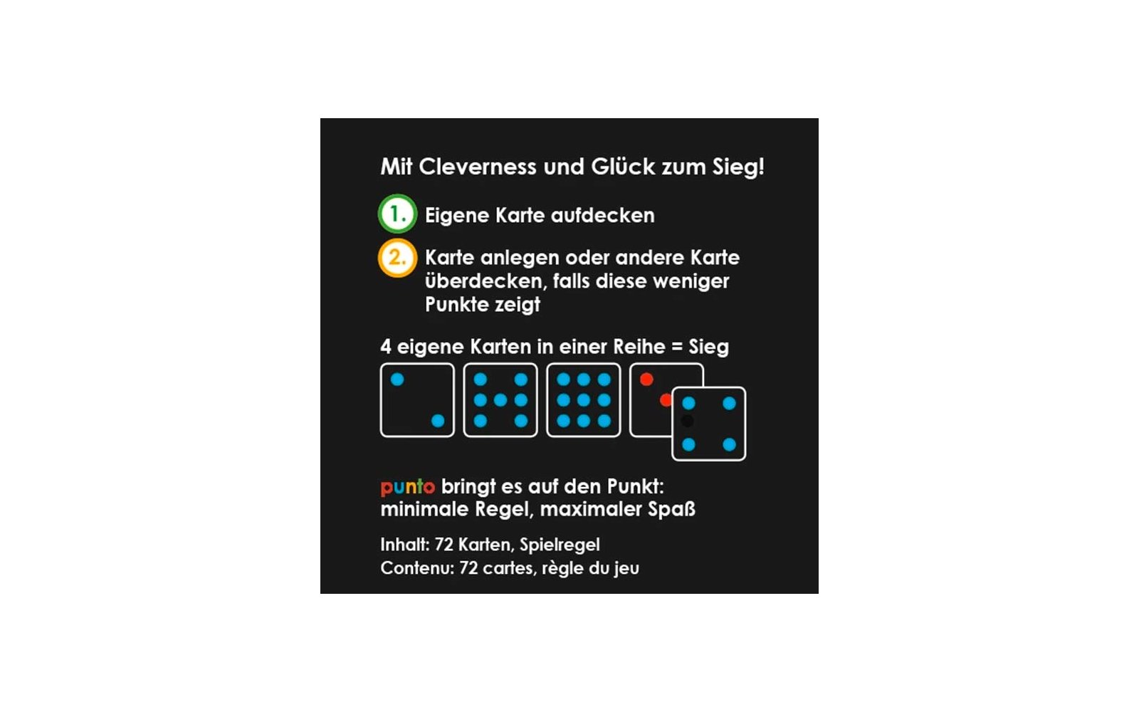 Product afbeelding Game Factory Punto Kartenspiel Schnelles Strategiespiel f&uuml;r 2-4 Spieler ab 7 Jahren 1