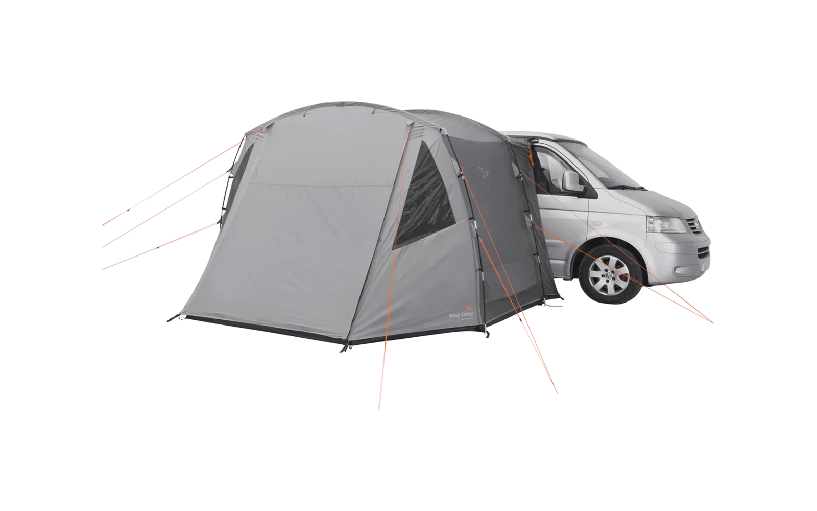 Campingschlafkabine an einem Auto befestigt