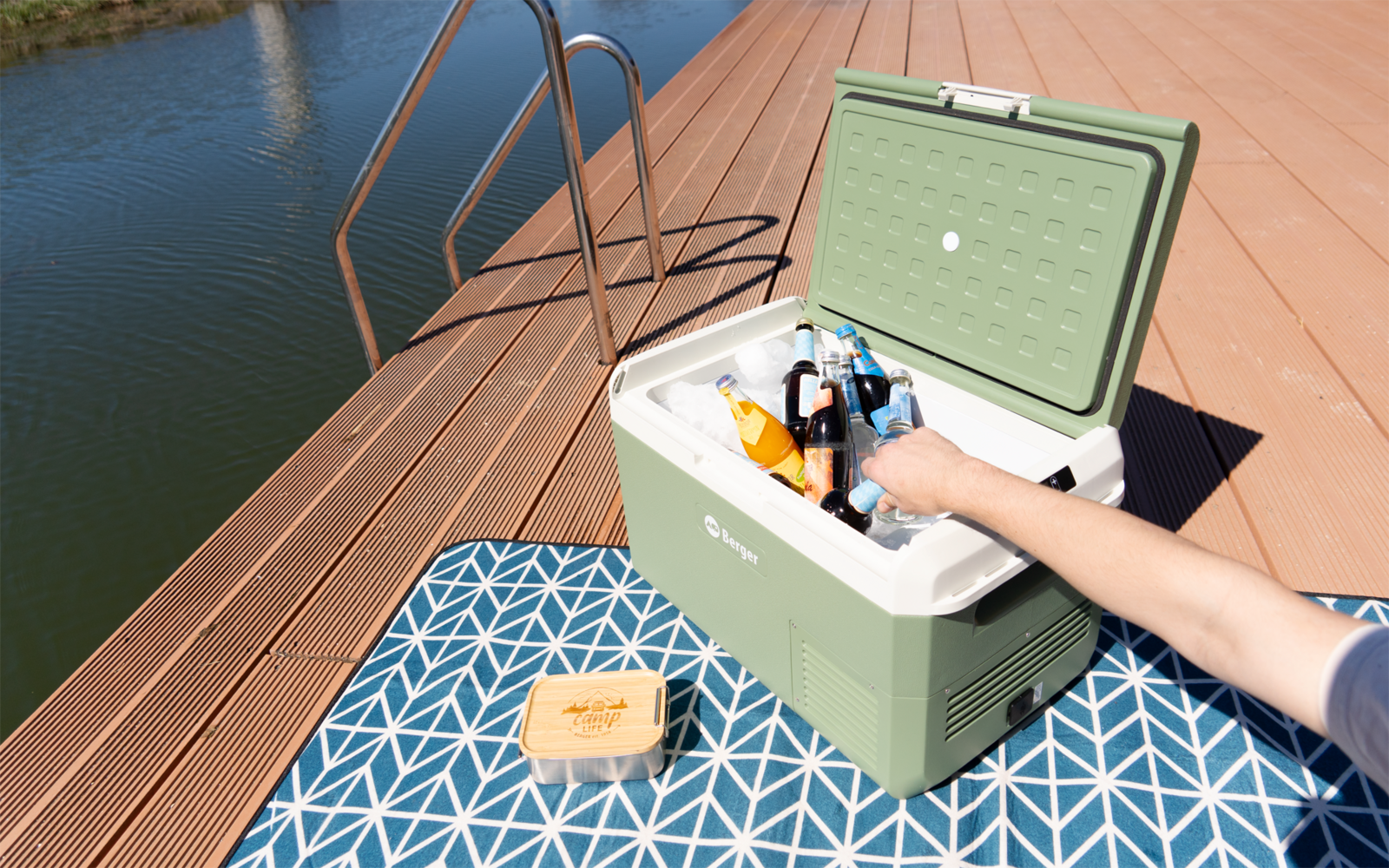 Produktbild Berger EPL Kompressor K&uuml;hlbox mit Tiefk&uuml;hlfunktion 12V 24V 230V 1