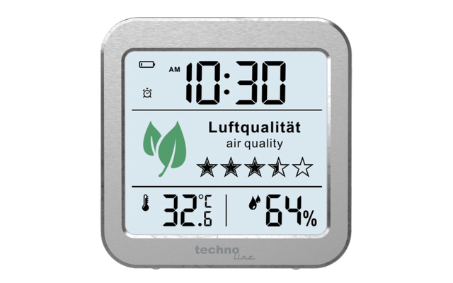 Technoline air quality monitor for monitoring indoor air quality