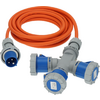 Kleine productafbeelding CEE Verl&auml;ngerungskabel 3-fach Verteiler 230 V 16 A IP67 f&uuml;r 3 Ger&auml;te 1