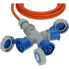 Kleine productafbeelding CEE Verl&auml;ngerungskabel 3-fach Verteiler 230 V 16 A IP67 f&uuml;r 3 Ger&auml;te 1