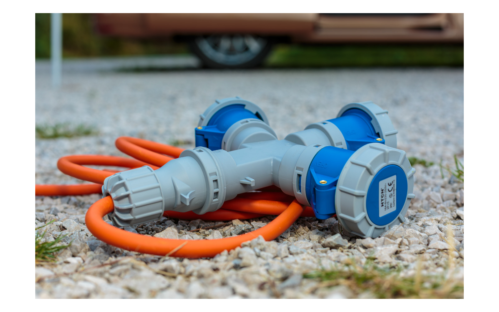 Product afbeelding CEE Verl&auml;ngerungskabel 3-fach Verteiler 230 V 16 A IP67 f&uuml;r 3 Ger&auml;te 1