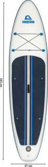 Camptime Naos 10.0 Aufblasbares Stand Up Paddle / SUP-Board Set inkl. Rucksack, Paddel und Luftpumpe