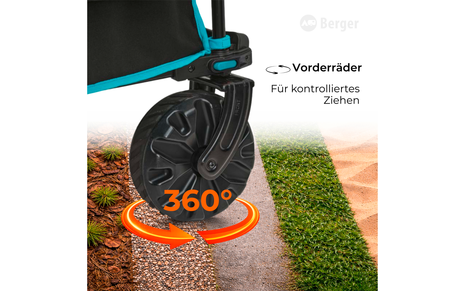 Produktbild Berger Offroad Bollerwagen Waimea schwarz 1