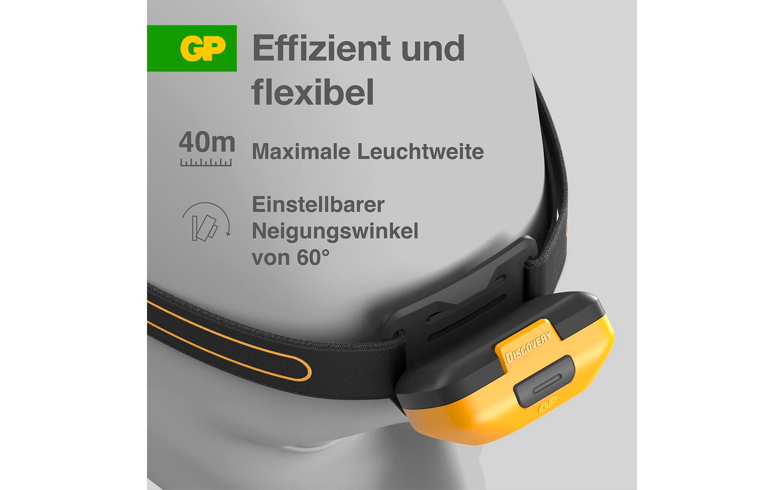 Produktbild GP Batteries CH42 Stirnlampe 110 Lumen spritzwassergesch&uuml;tzt 1