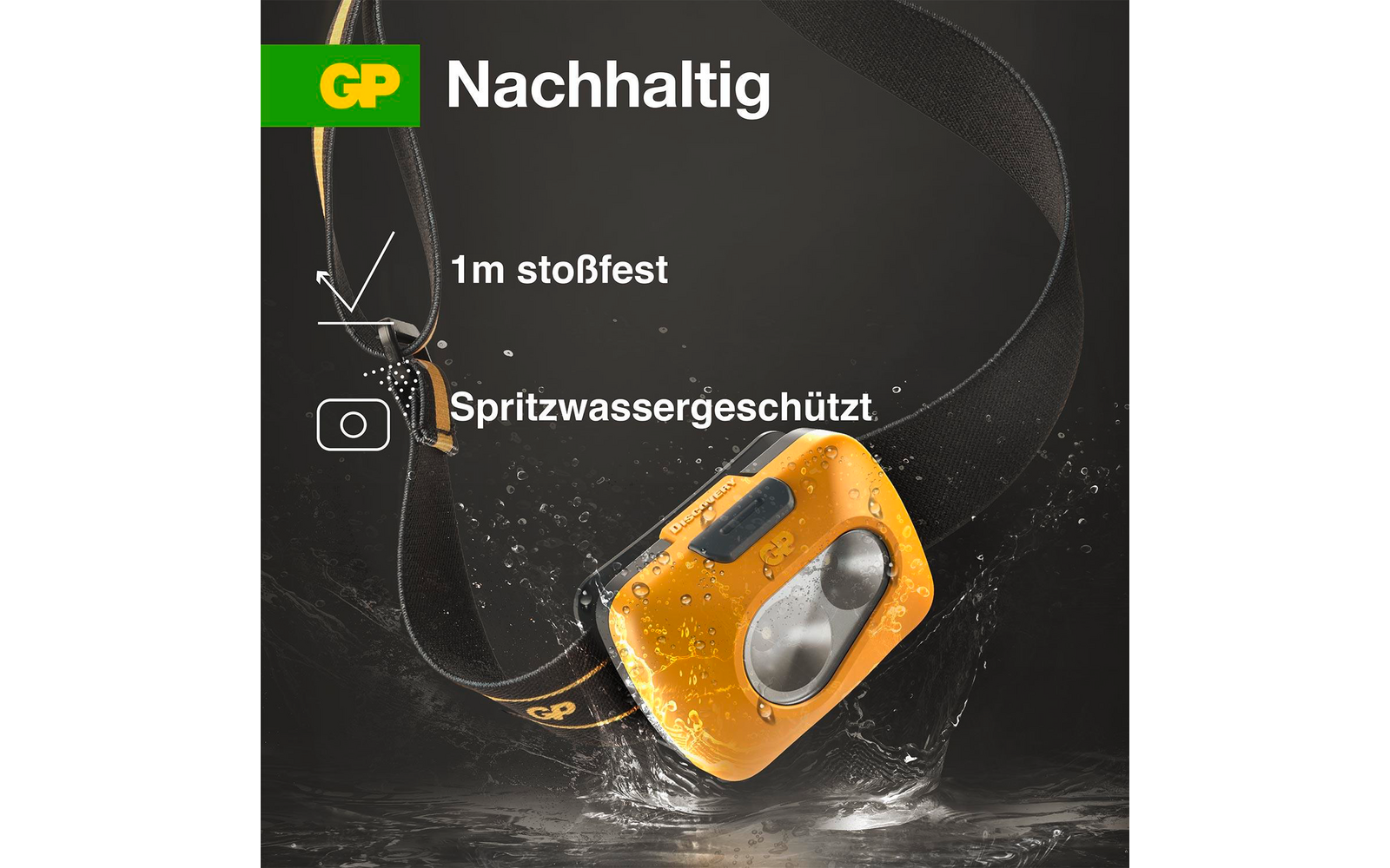 Produktbild GP Batteries CH42 Stirnlampe 110 Lumen spritzwassergesch&uuml;tzt 1
