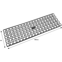 Milenco grip mat with grid profile 106 x 33 cm 2 pieces
