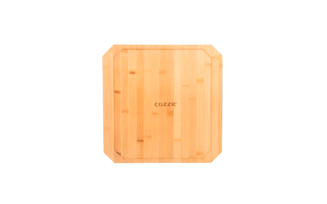 Cozze Gusseisenpfanne mit Holztablett 30 x 30 cm