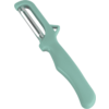 Green vegetable peeler with handle and metal blade