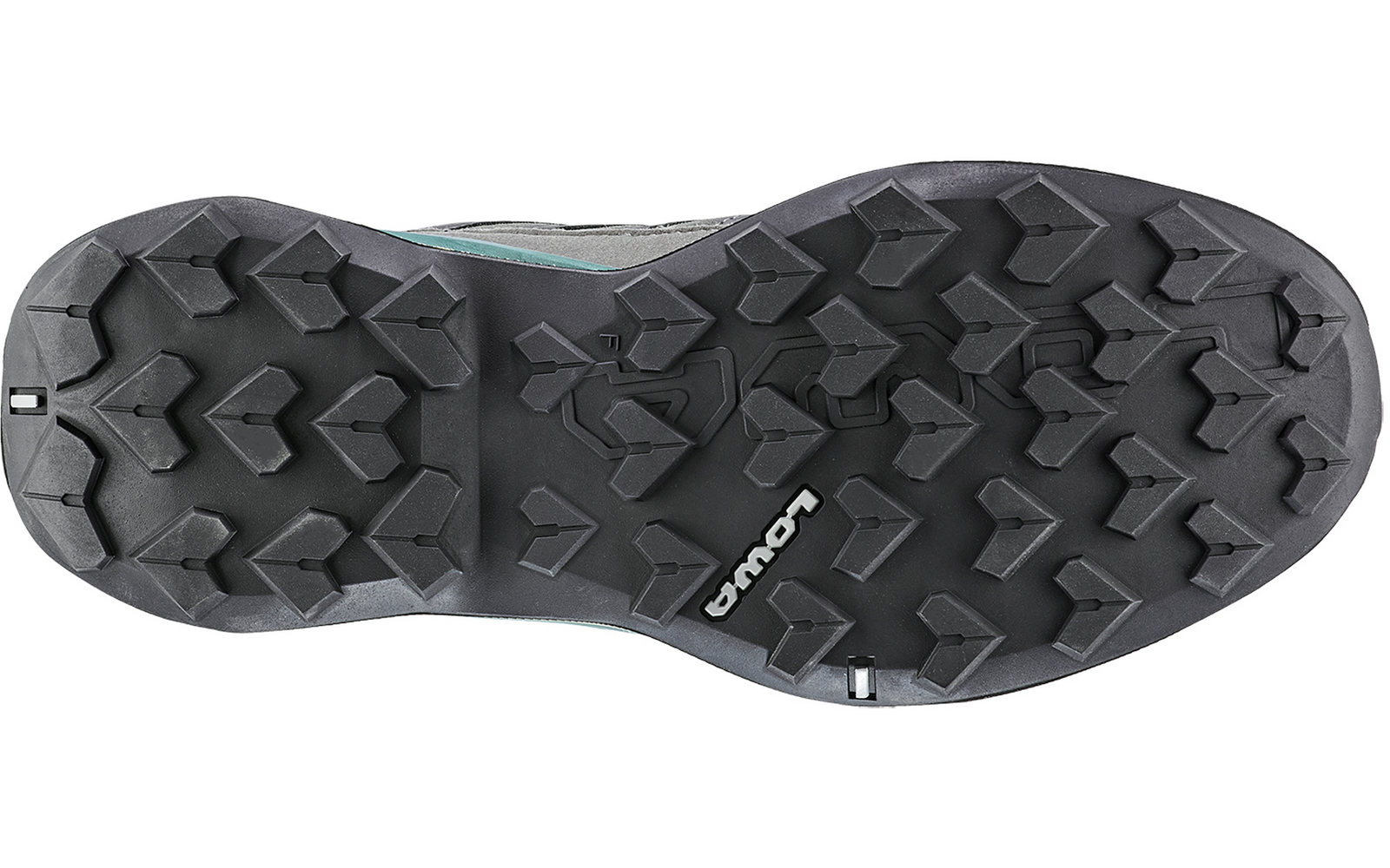 Unterseite eines Sportschuhs mit Profilsohle