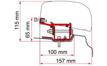 Fiamma Awning Adapter Kit Renault Trafic - Deep Black - LHD + RHD
