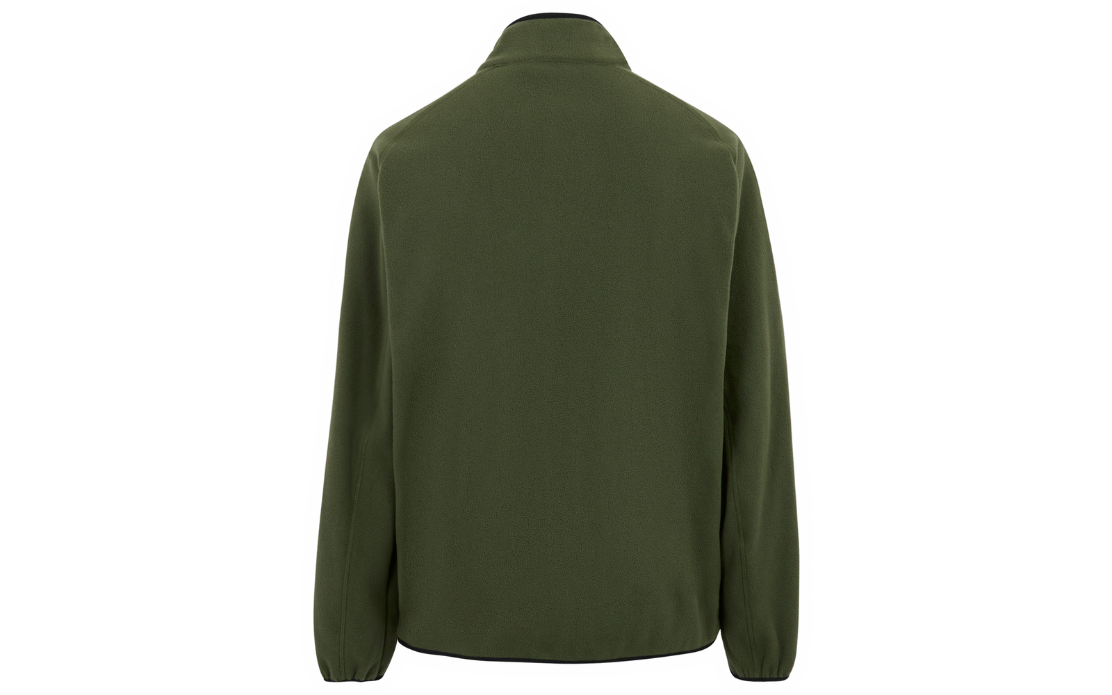Grüne Jacke von hinten, ohne Muster oder Verzierungen