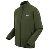 Grüne Softshell-Jacke mit Reißverschluss und Stehkragen