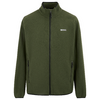 Grüne Fleecejacke mit Reißverschluss und zwei seitlichen Taschen