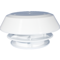 Aireador de techo 190 mm con conexi&oacute;n de manguera 80 mm blanco Knorz