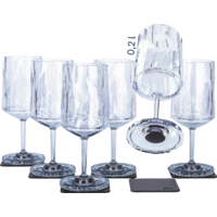 Silwy Wein Magnet-Kunststoffgl&auml;ser 6 St&uuml;ck 200 ml 