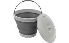 Inklapbare siliconen emmer met handvat en afneemd deksel