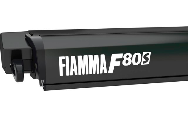 Fiamma F80s 340 Markise Gehäusefarbe Deep Black Tuchfarbe Royal Grey 340 cm