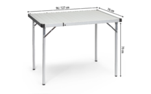 731410 - Berger Fiora uitschuifbare campingtafel 96/127 x 70 cm