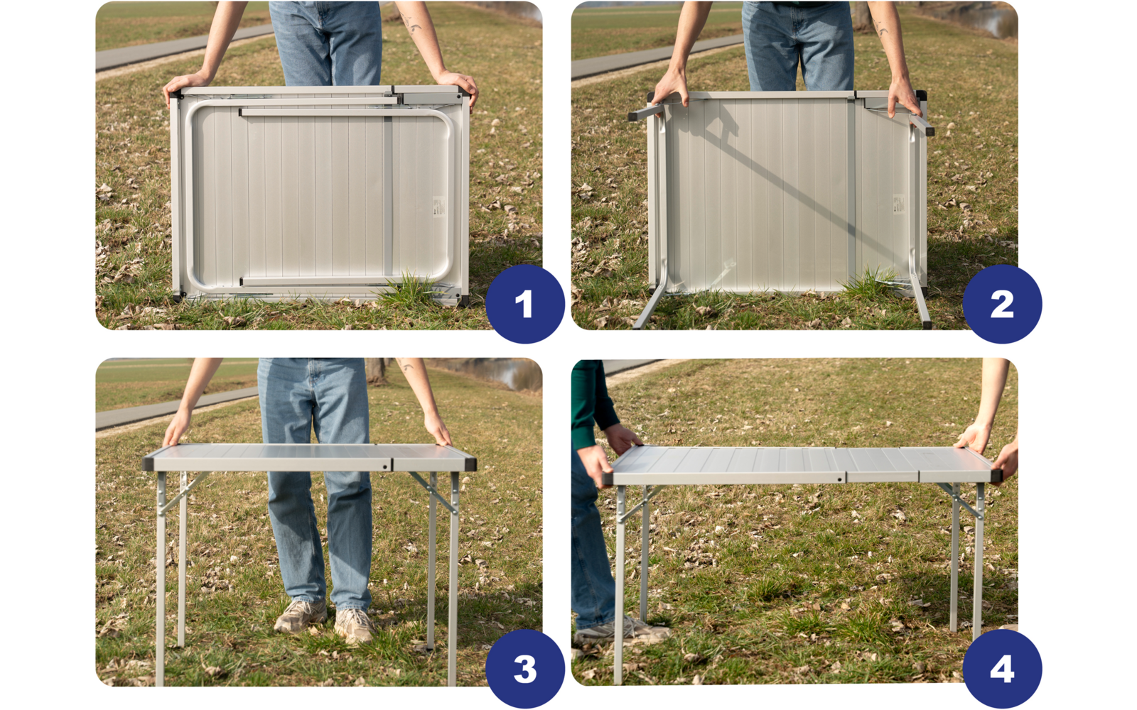 Product image Extendable Camping Table Aluminium (96/127 x 70 cm) Berger Fiora 1