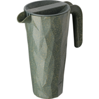 Koziol Club Pitcher super glass jug with lid 1.5 liters nature ash grey