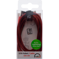 2Go USB datakabel Apple 8 pins 1 meter rood