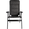 Chaise de bureau noire rembourrée avec accoudoirs et dossier haut