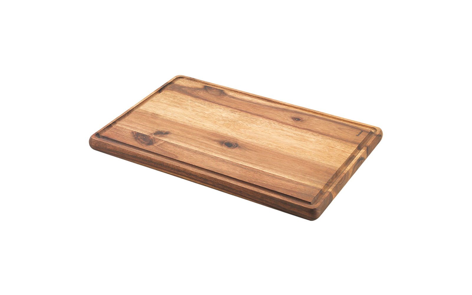 Rechteckiges Schneidebrett aus Holz mit Griffmulde