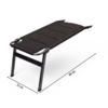 Schwarze Liege mit Metallgestell und gepolsterter Oberfläche, mit Maßen 98 cm Länge und 39 cm Breite