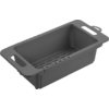 Grijze plastic bak met handvatten