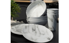 Berger Atina RPET Geschirr-Set in Marmordesign 16-tlg. für 4 Personen