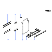 Thule montagerail boven / onder voor fietsendrager Elite Van XT voor Ford Transit vanaf 2015 - Thule onderdeelnummer 1500603766