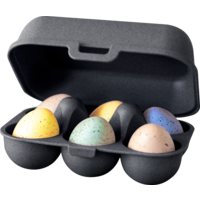 Koziol Eggs to go mini Eierbox f&uuml;r 6 Eier ash grey