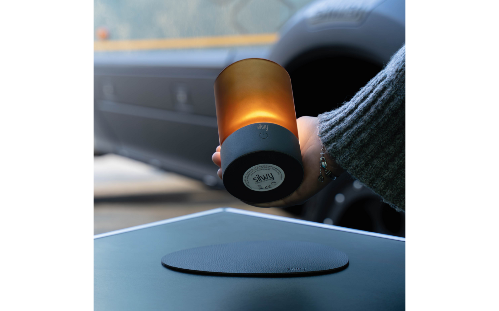 Produktbild Silwy Magnet-Windlicht mit Nano-Gel-Platzset 1 Watt 1