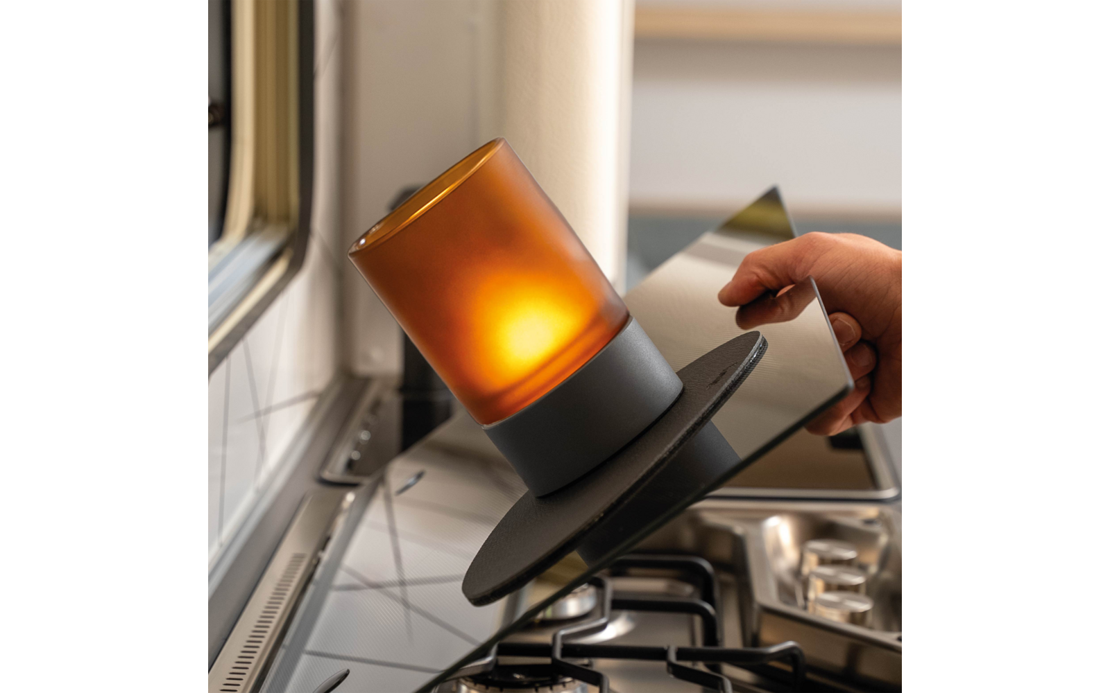 Produktbild Silwy Magnet-Windlicht mit Nano-Gel-Platzset 1 Watt 1