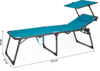 Berger Slimline Dreibein Sonnenliege hellblau