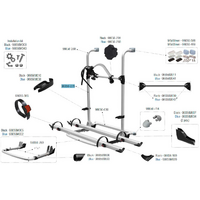 Fiamma onderste draagconstructie geschikt voor Carry Bike Pro / Pro E-Bike / Hymer / PRO Autotrail - Fiamma onderdeelnummer 98656-279