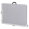 White rectangular panel with rounded corners, black carrying handle centered at top, smooth surface. Dimension labels at edges: 93 cm (width), 74 cm (height), 8 cm (depth)