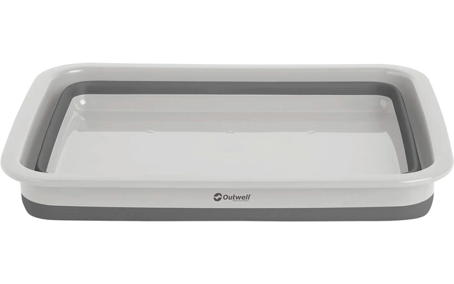 Rechthoekige opvouwbare grijze kunststofbak