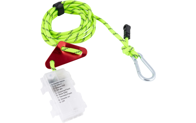Produktbild Bo-Camp LED-Abspannleinen 2er-Set mit 8 Lichtmodi 4 Meter 1