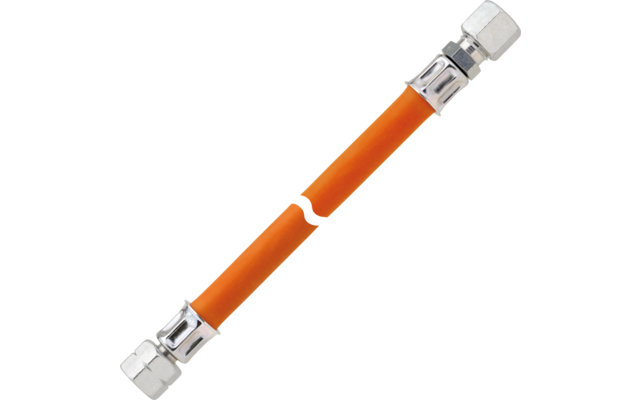 GOK tubo flessibile media pressione linea gas dado di raccordo G 1/4 LH-ÜM su RVS 10 400 mm